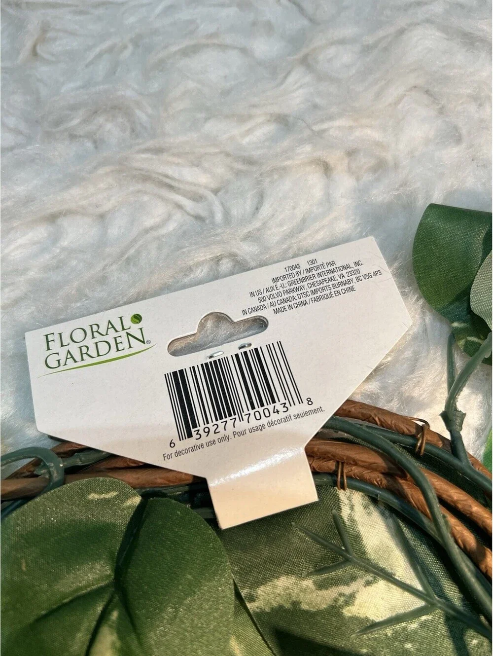 New 4-foot Floral Garden artificial pothos garland